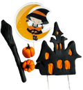 Set 5 decoratiuni comestibile din pasta de zahar, Halloween Decoratiuni din Pasta de Zahar Naty Shop