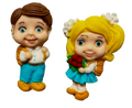 Set 2 decoratiuni comestibile din zahar, "La scoala" Decoratiuni din Pasta de Zahar Naty Shop