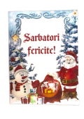Decoratiune comestibila din zahar - "Sarbatori Fericite!" Decoratiuni din Pasta de Zahar Nati Shop