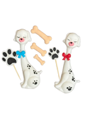 Set 7 decoratiuni comestibile din zahar, Dalmatian Dog Decoratiuni din Pasta de Zahar Nati Shop