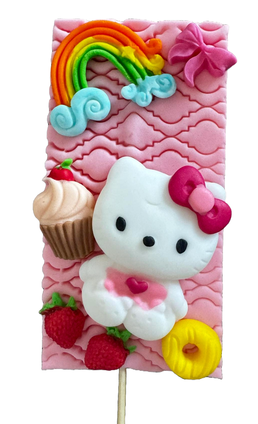 Decoratiune comestibila din zahar, Hello Kitty Decoratiuni din Pasta de Zahar Naty Shop