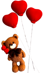 Set 4 decoratiuni comestibile din pasta de zahar, Ursulet Decoratiuni din Pasta de Zahar Nati Shop