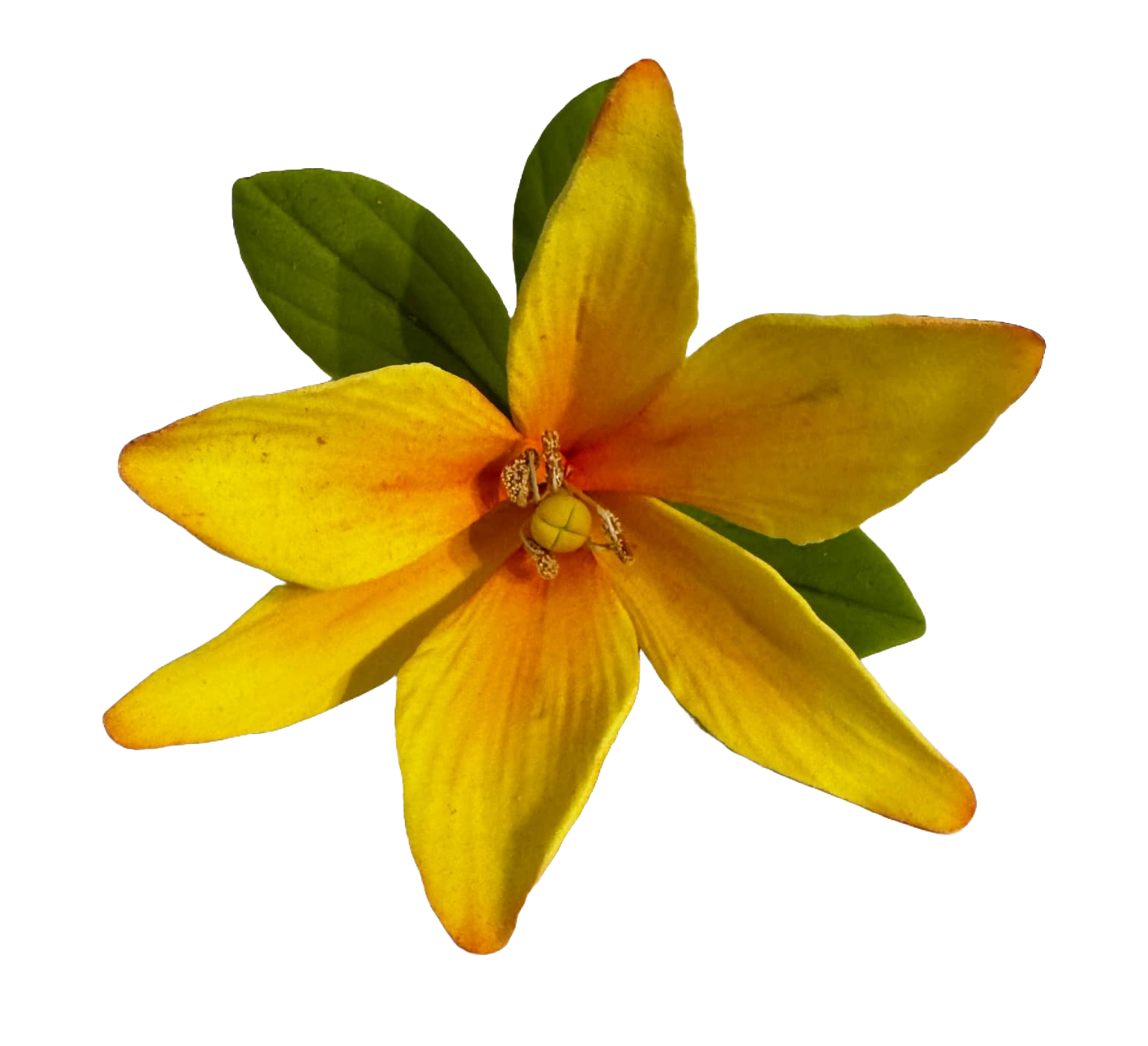 Decoratiune comestibila din pasta de zahar, Crin galben Nati Shop