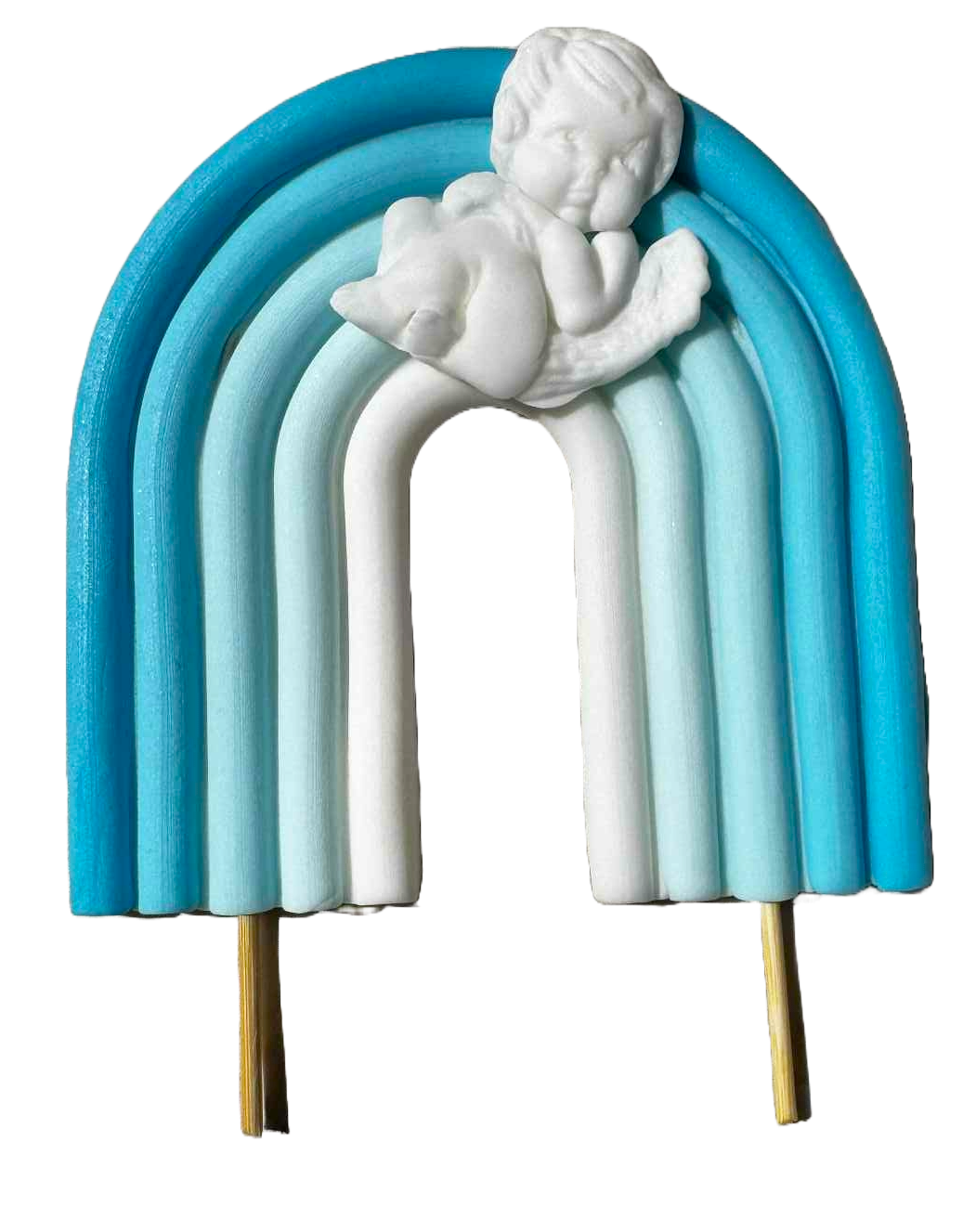 Decoratiune comestibila, Curcubeu Botez Decoratiuni din Pasta de Zahar Nati Shop