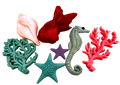 Set decoratiuni comestibile, Animale marine Decoratiuni din Pasta de Zahar Nati Shop