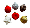 Set 6 decoratiuni comestibile din pasta de zahar, Globuri Decoratiuni din Pasta de Zahar Naty Shop
