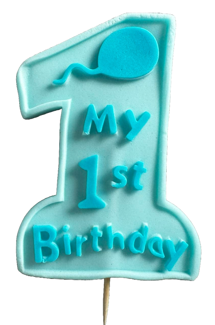 Decoratiune comestibila din zahar, Cifra 1 Decoratiuni din Pasta de Zahar Naty Shop