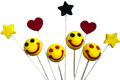 Set decoratiuni comestibile, Smiley face Decoratiuni din Pasta de Zahar Nati Shop