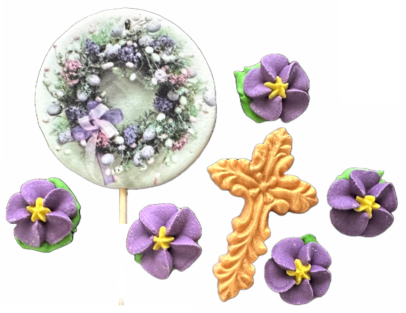 Set 7 decoratiuni comestibile din pasta de zahar, Paste Decoratiuni din Pasta de Zahar Nati Shop