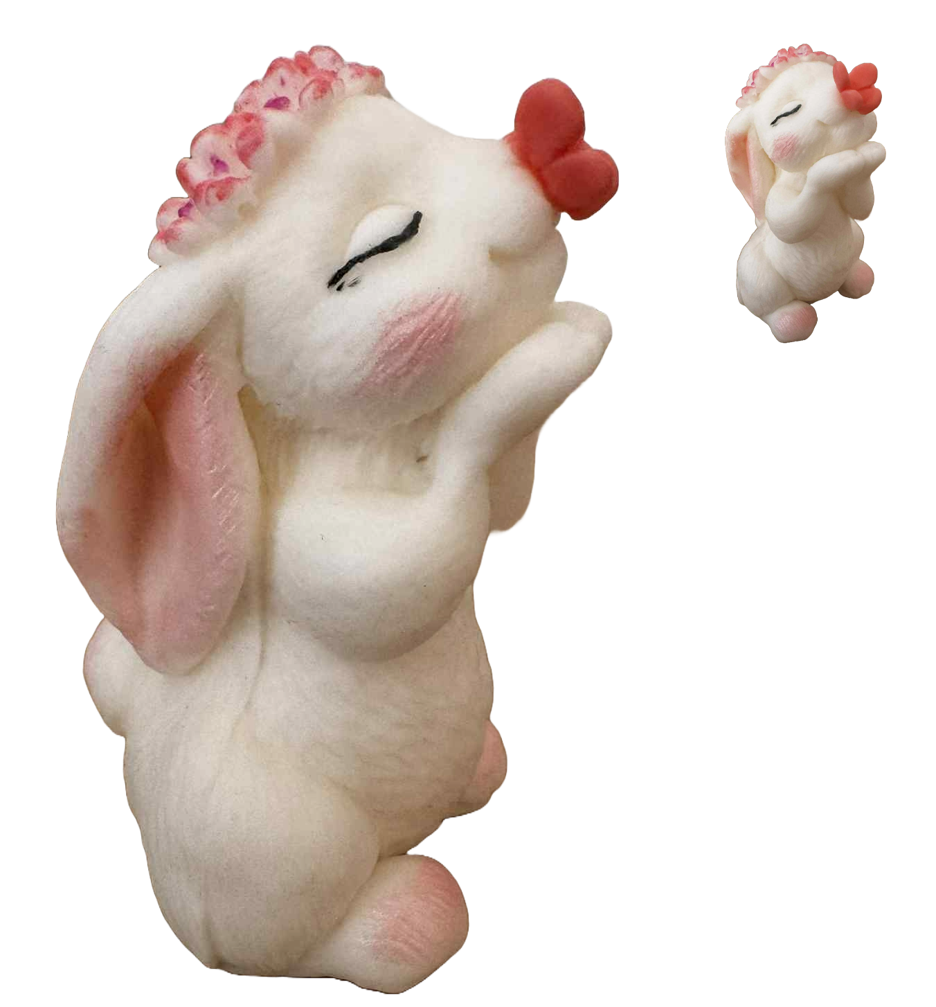 Decoratiune comestibila din pasta de zahar, Iepuras cu fluturas Decoratiuni din Pasta de Zahar Nati Shop