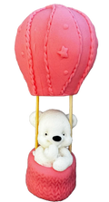 Decoratiune comestibila din zahar, Ursulet in balon Decoratiuni din Pasta de Zahar Naty Shop