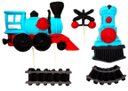 Set 5 decoratiuni comestibile din pasta de zahar, Trenulet Decoratiuni din Pasta de Zahar Nati Shop