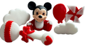 Set 6 decoratiuni comestibile din zahar, Mickey Mouse Decoratiuni din Pasta de Zahar Naty Shop