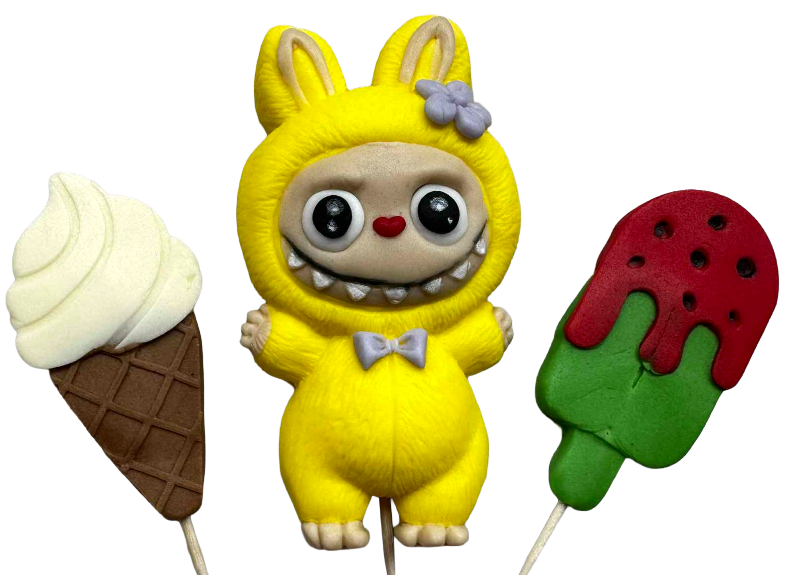 Set decoratiuni comestibile, Labubu Decoratiuni din Pasta de Zahar Nati Shop