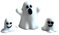 Set 3 decoratiuni comestibile din pasta de zahar, Halloween, Familia Fantoma Decoratiuni din Pasta de Zahar Naty Shop