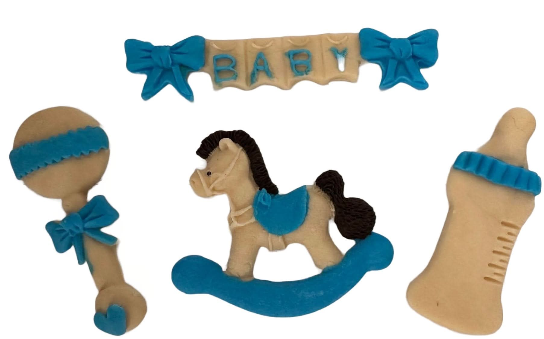 Decoratiune comestibila din zahar, Botez Decoratiuni din Pasta de Zahar Nati Shop