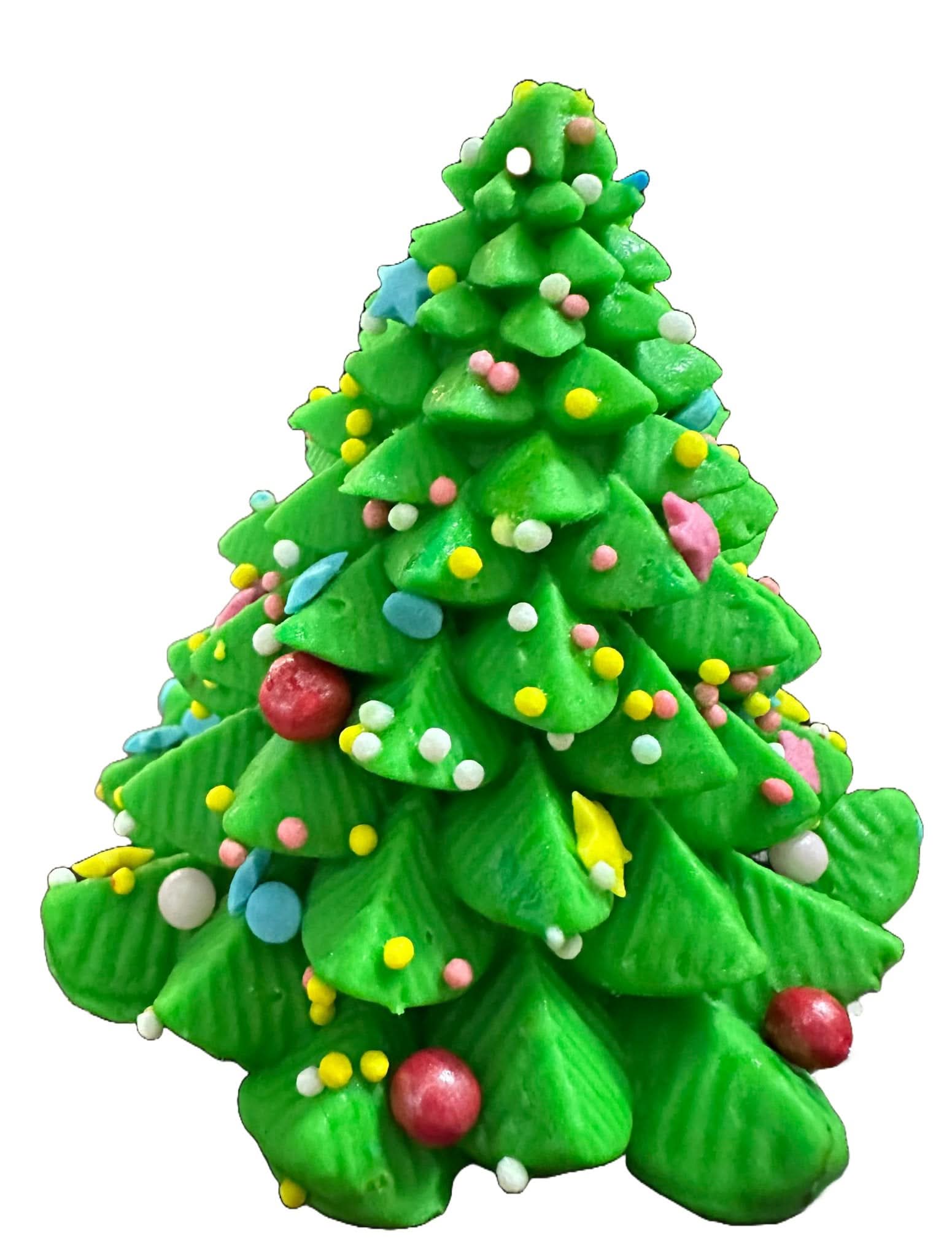 Decoratiune comestibila din zahar, Brad de Craciun Decoratiuni din Pasta de Zahar Nati Shop