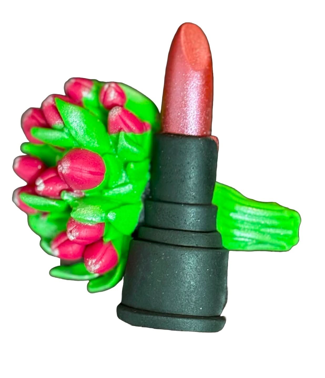 Decoratiune comestibila din zahar, Buchet de lalele si ruj Decoratiuni din Pasta de Zahar Nati Shop