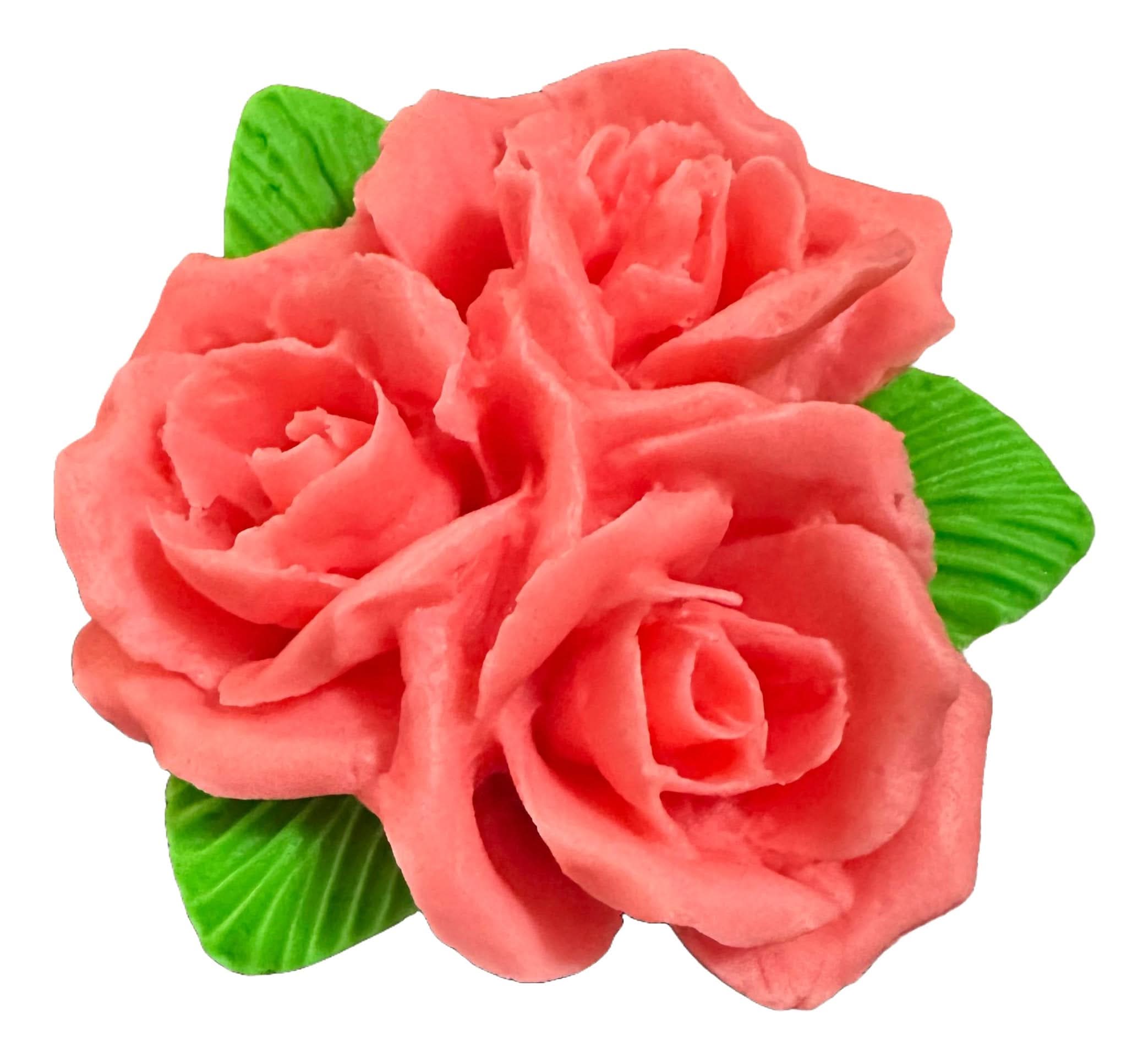 Decoratiune comestibila din zahar, Buchet de trandafiri roz Decoratiuni din Pasta de Zahar Nati Shop