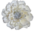 Decoratiune comestibila din zahar, Bujor alb argintiu Decoratiuni din Pasta de Zahar Nati Shop