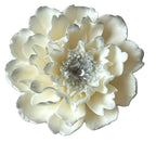 Decoratiune comestibila din zahar, Bujor alb argintiu Decoratiuni din Pasta de Zahar Nati Shop