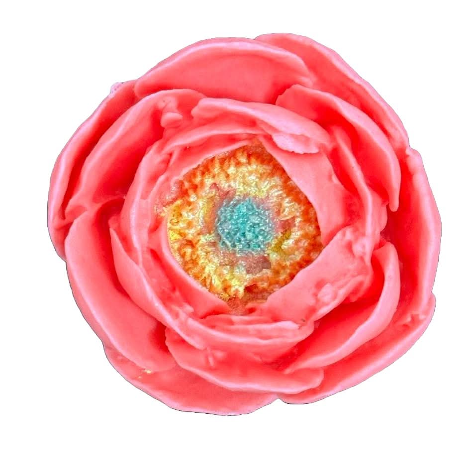 Decoratiune comestibila din zahar, Bujor roz Decoratiuni din Pasta de Zahar Nati Shop