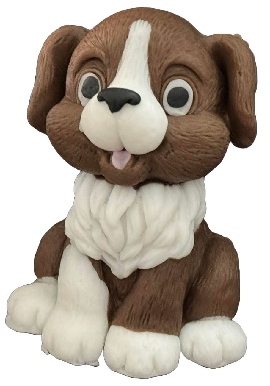 Decoratiune comestibila din zahar, Catelus Decoratiuni din Pasta de Zahar Nati Shop