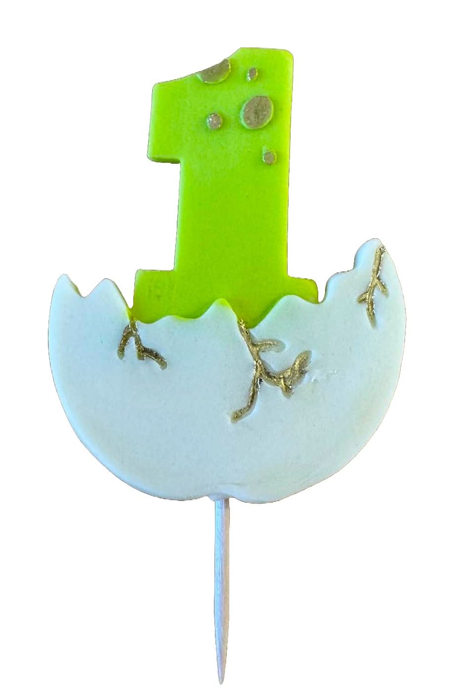 Decoratiune comestibila din zahar, Cifra 1 Decoratiuni din Pasta de Zahar Nati Shop