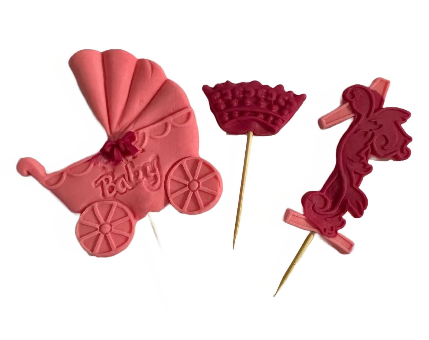 Decoratiune comestibila din zahar, Cifra 1, roz/fucshia Decoratiuni din Pasta de Zahar Nati Shop