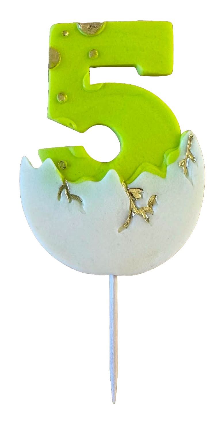 Decoratiune comestibila din zahar, Cifra 5 Decoratiuni din Pasta de Zahar Nati Shop