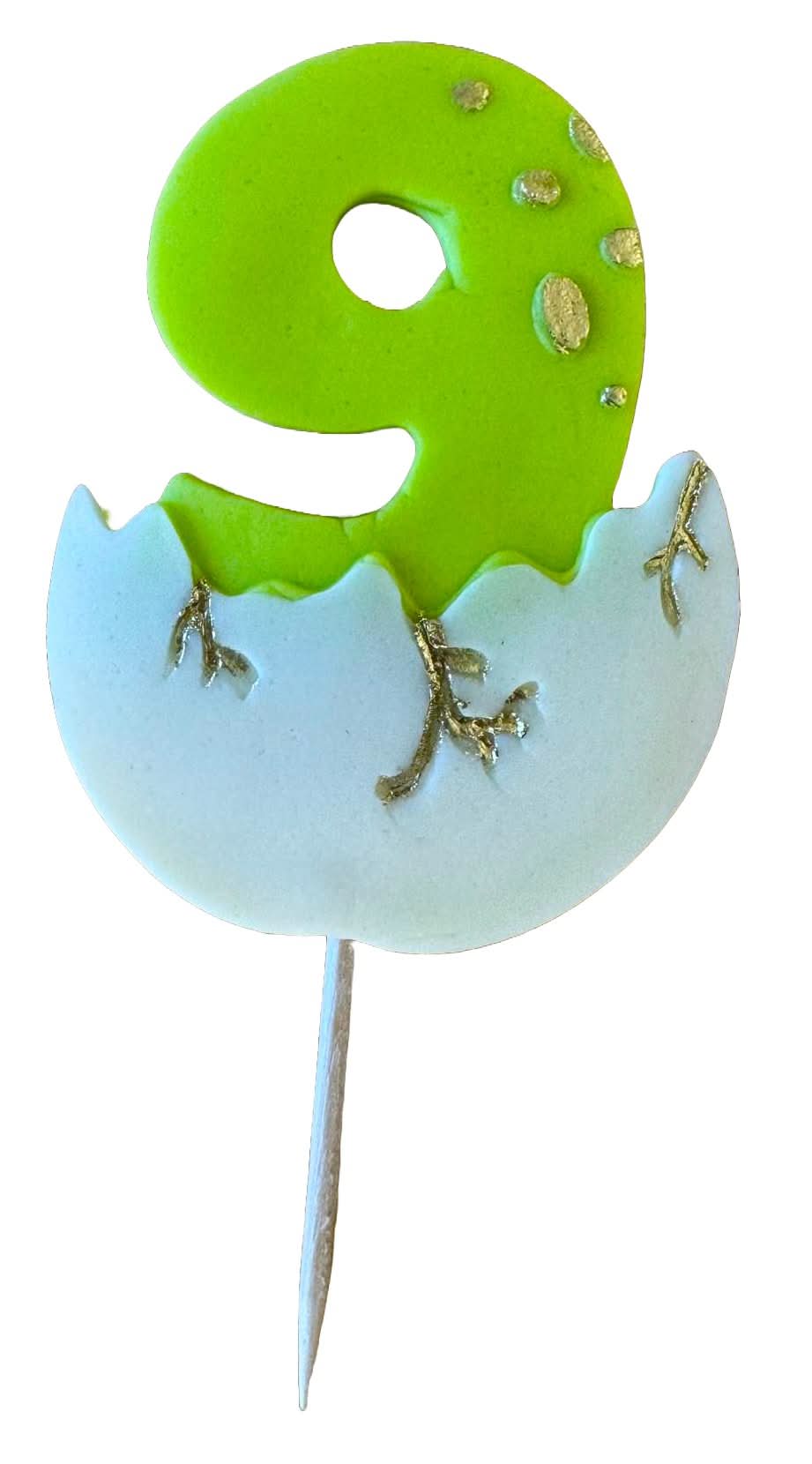 Decoratiune comestibila din zahar, Cifra 9 Decoratiuni din Pasta de Zahar Nati Shop