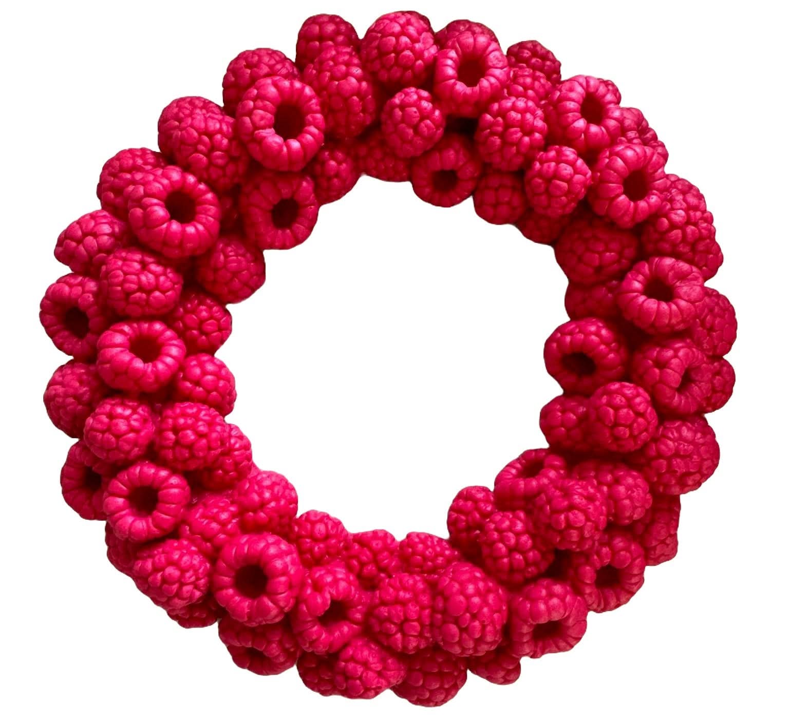 Decoratiune comestibila din zahar, coronita din zmeura Decoratiuni din Pasta de Zahar Nati Shop