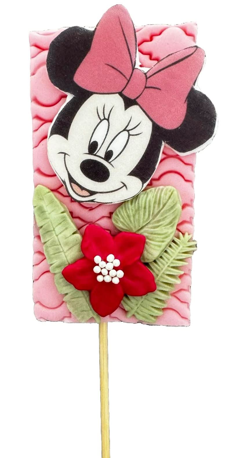 Decoratiune comestibila din zahar, Minnie Mouse Decoratiuni din Pasta de Zahar Naty Shop