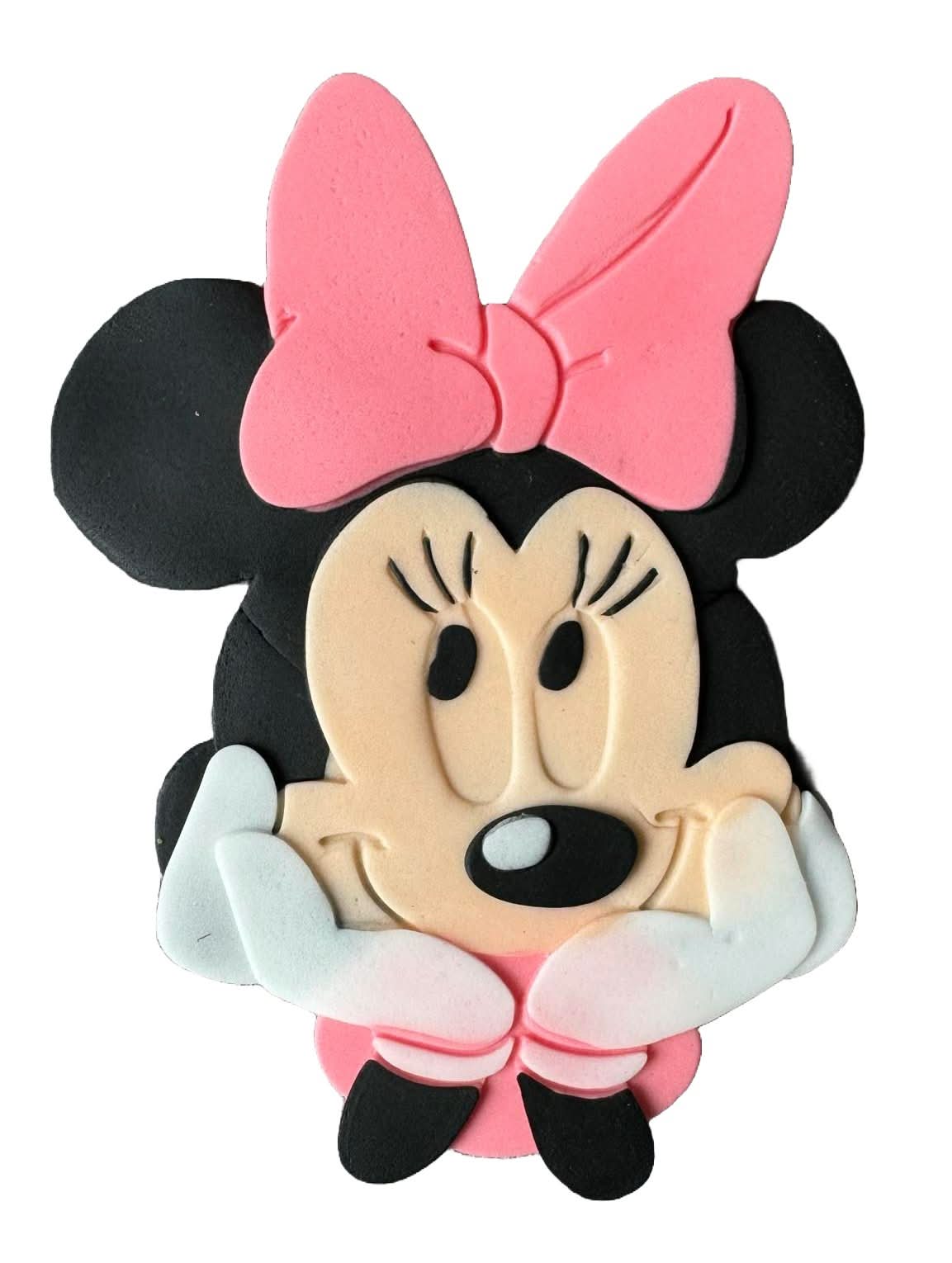 Decoratiune comestibila din zahar, Minnie Mouse Decoratiuni din Pasta de Zahar Nati Shop