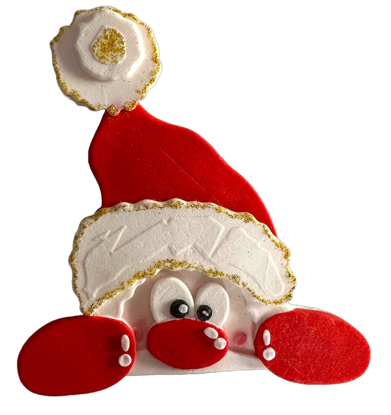 Decoratiune comestibila din zahar, Mos Craciun Decoratiuni din Pasta de Zahar Nati Shop