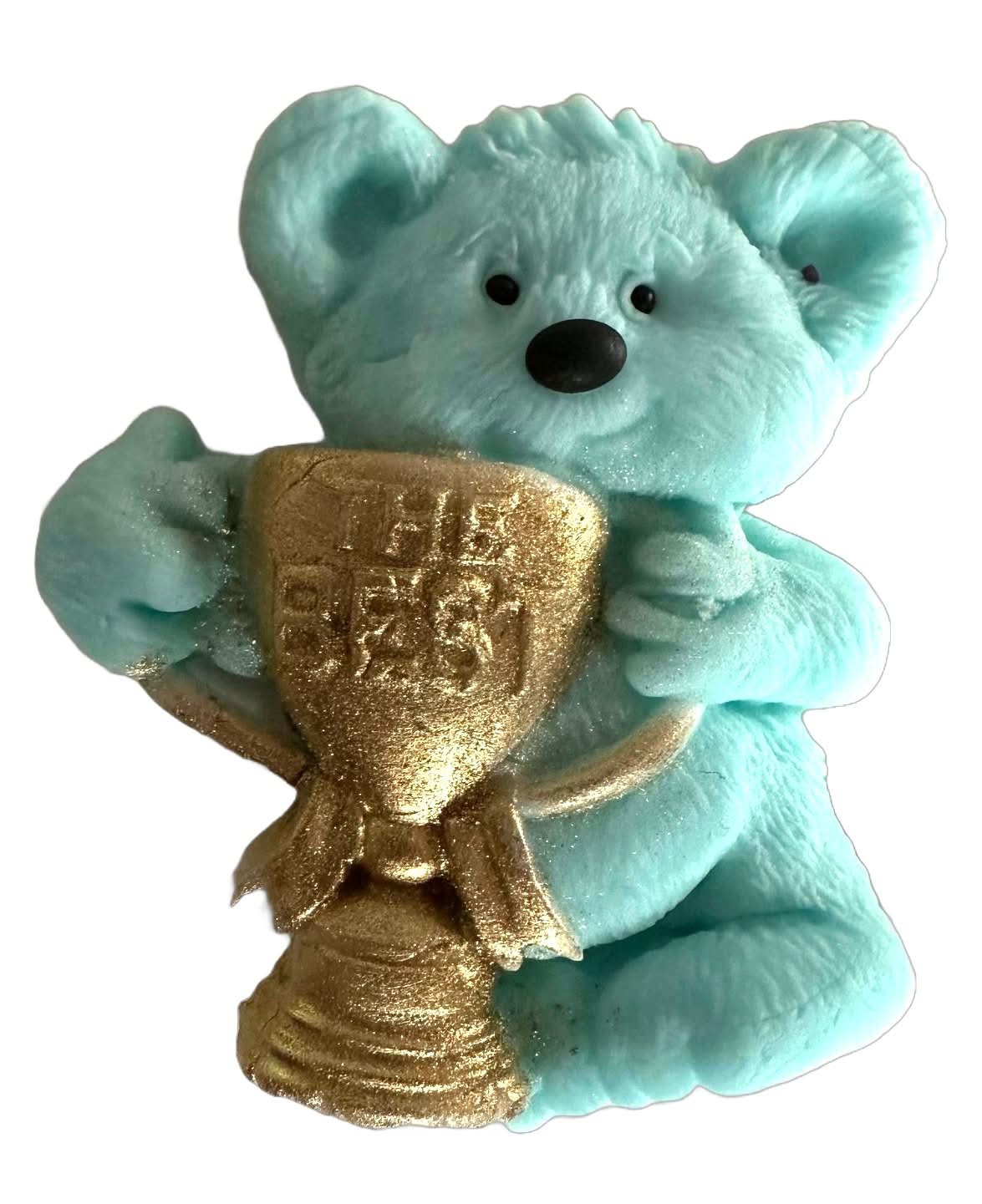 Decoratiune comestibila din zahar, Ursulet bleu Decoratiuni din Pasta de Zahar Nati Shop