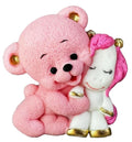 Decoratiune comestibila din zahar, Ursulet cu unicorn Decoratiuni din Pasta de Zahar Nati Shop