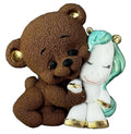 Decoratiune comestibila din zahar, Ursulet cu unicorn Decoratiuni din Pasta de Zahar Nati Shop
