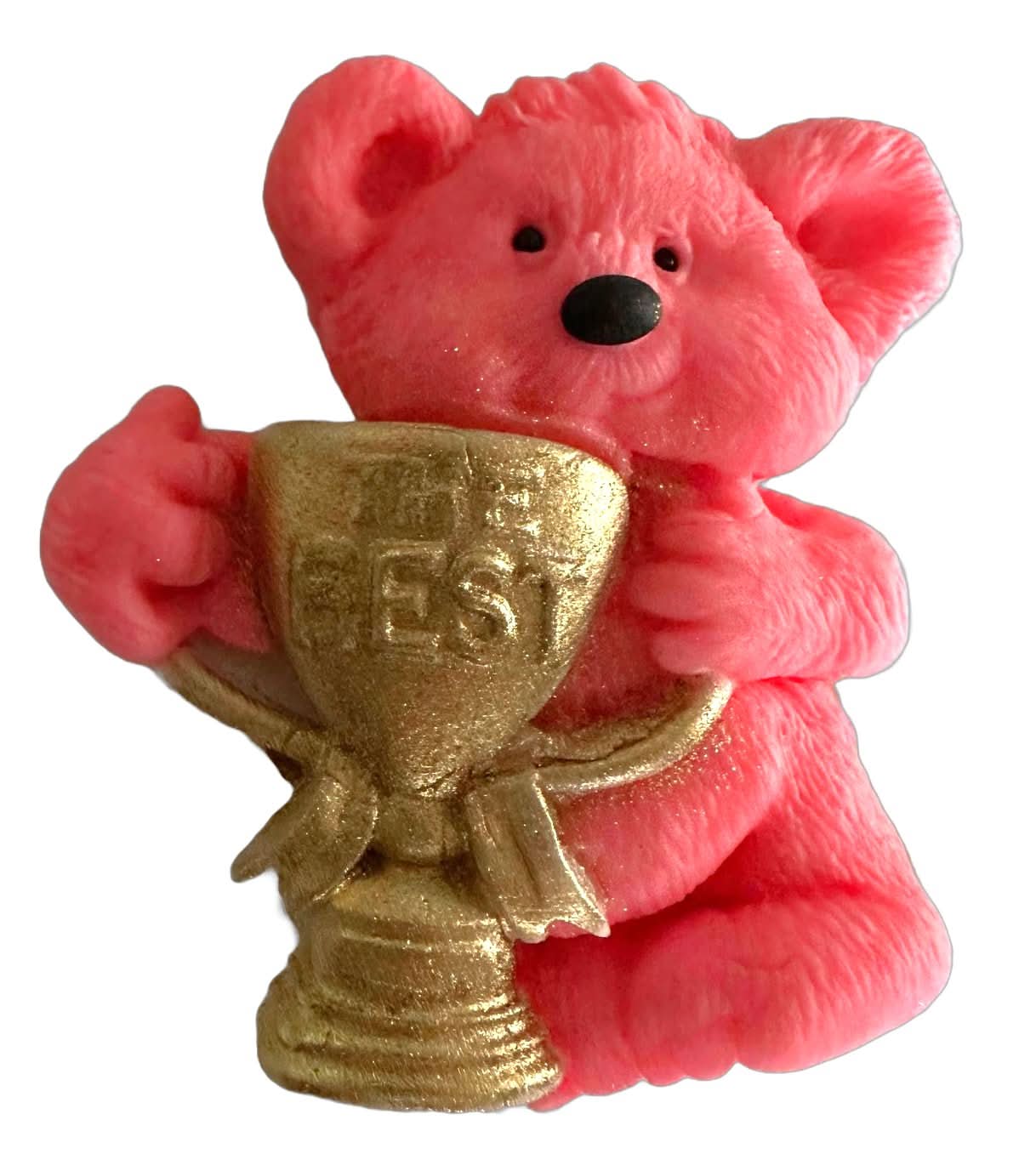 Decoratiune comestibila din zahar, Ursulet roz Decoratiuni din Pasta de Zahar Nati Shop