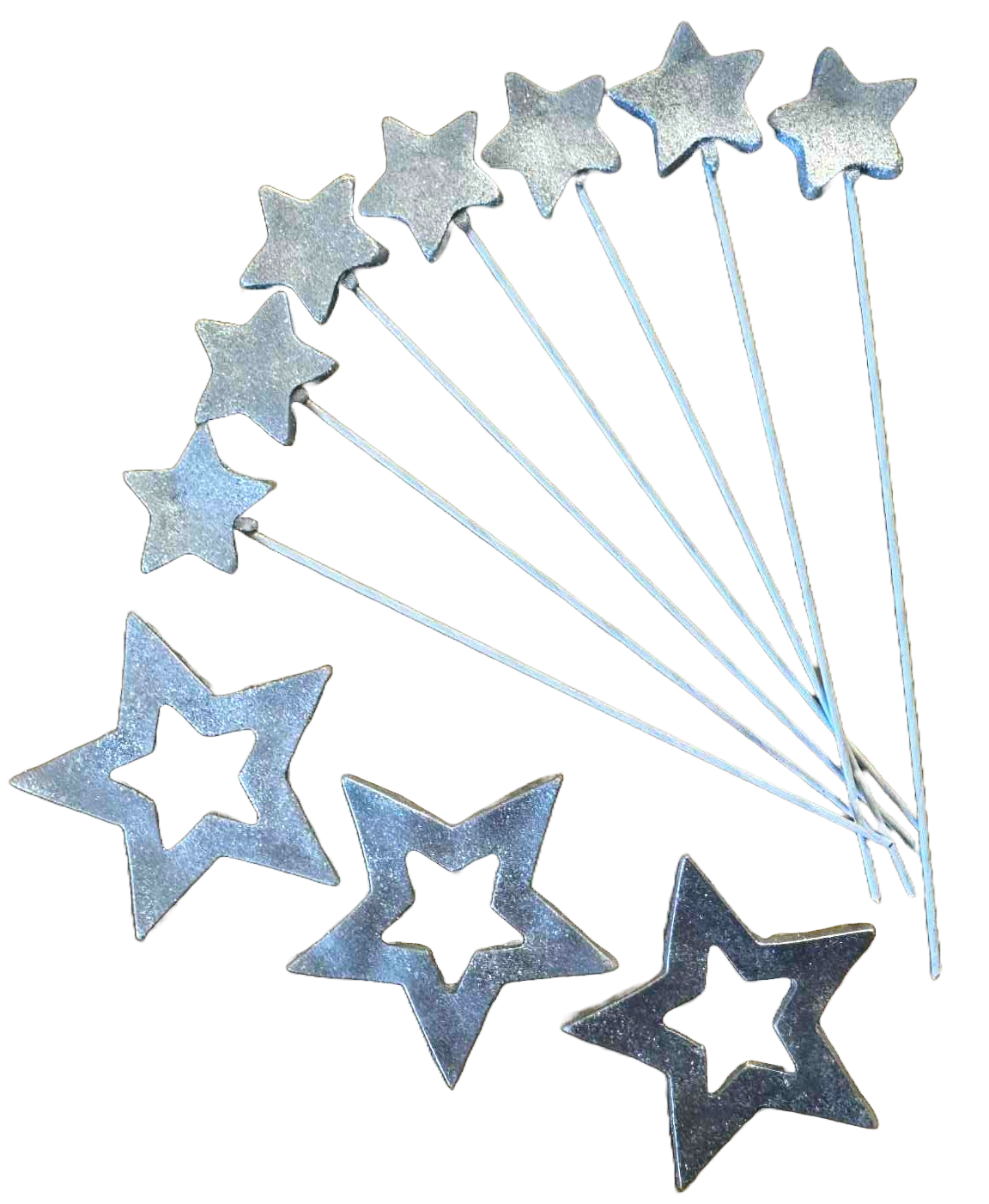 Set 10 decoratiuni comestibile din pasta de zahar, stelute Decoratiuni din Pasta de Zahar Nati Shop