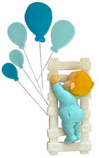 Set 6 decoratiuni comestibile din zahar, Fericire Decoratiuni din Pasta de Zahar Naty Shop