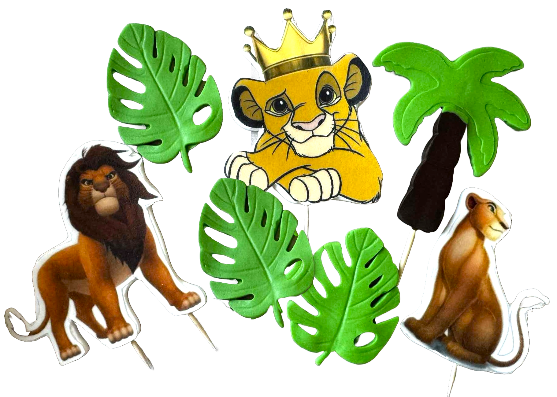 Set decoratiuni comestibile, Regele Leu Decoratiuni din Pasta de Zahar Nati Shop