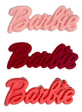 Set 3 decoratiuni comestibile din zahar, Barbie Decoratiuni din Pasta de Zahar Nati Shop