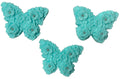 Set 3 decoratiuni comestibile din zahar, Fluturi bleu Decoratiuni din Pasta de Zahar Nati Shop
