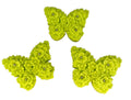 Set 3 decoratiuni comestibile din zahar, Fluturi verzi Decoratiuni din Pasta de Zahar Nati Shop