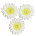 Set 3 decoratiuni comestibile din zahar, Gerbera alba Decoratiuni din Pasta de Zahar Nati Shop