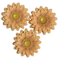 Set 3 decoratiuni comestibile din zahar, Gerbera somon Decoratiuni din Pasta de Zahar Nati Shop