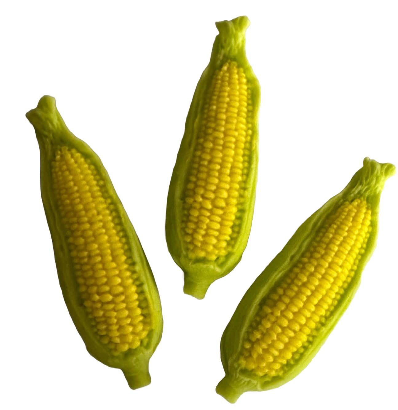 Set 3 decoratiuni comestibile din zahar, Recolta de porumb Decoratiuni din Pasta de Zahar Nati Shop