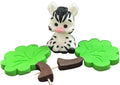 Set 3 decoratiuni comestibile din zahar, Zebra Decoratiuni din Pasta de Zahar Nati Shop