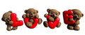 Set 4 decoratiuni comestibile din zahar, LOVE Decoratiuni din Pasta de Zahar Nati Shop